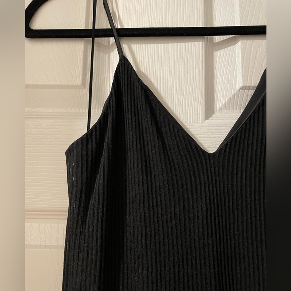 EXPRESS ribbed light knit black midi dress, size small - Picture 2 of 5